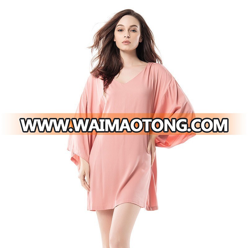 2017 Hot sale dress women sleepwear dress lady nightdress modal nightgown sexy dress