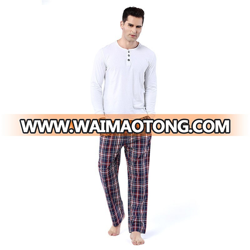 2017 Hot sale cloth men's pajamas long sleeve sleepwear men sleepwear nightshirts